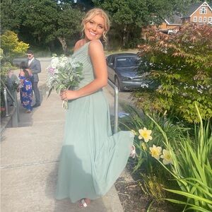 green bridesmaid dress